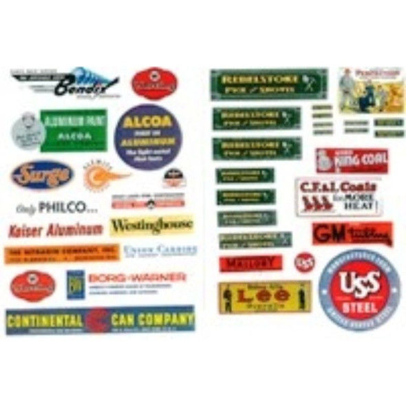 JL Innovative 292 - Industrial Signs 1940s-50s(39) - HO Scale Kit
